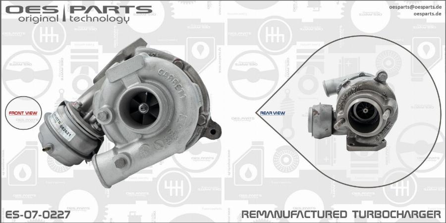 OES PARTS ES-07-0227 - Kompresors, Turbopūte adetalas.lv