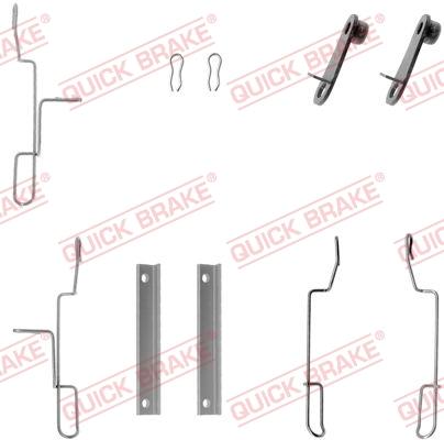 OJD Quick Brake 1091188 - Piederumu komplekts, Disku bremžu uzlikas adetalas.lv