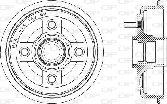 Open Parts BAD9056.40 - Bremžu trumulis adetalas.lv