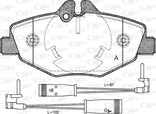 Open Parts BPA0990.02 - Bremžu uzliku kompl., Disku bremzes adetalas.lv