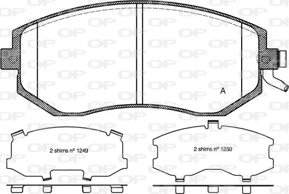 Open Parts BPA0951.04 - Bremžu uzliku kompl., Disku bremzes adetalas.lv