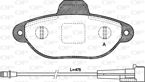 Open Parts BPA0414.01 - Bremžu uzliku kompl., Disku bremzes adetalas.lv