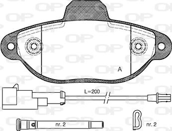 Open Parts BPA0414.22 - Bremžu uzliku kompl., Disku bremzes adetalas.lv