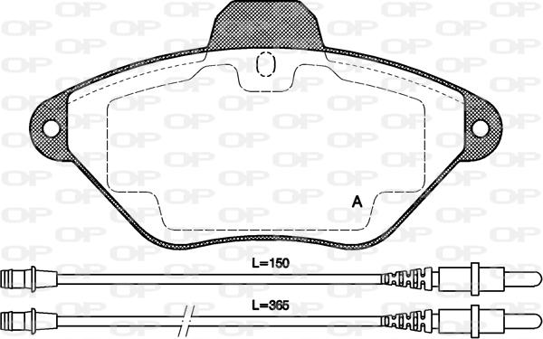 Open Parts BPA0439.04 - Bremžu uzliku kompl., Disku bremzes adetalas.lv