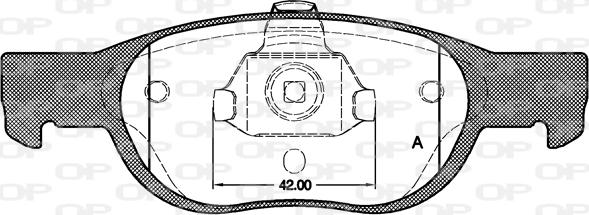 Open Parts BPA0588.10 - Bremžu uzliku kompl., Disku bremzes adetalas.lv