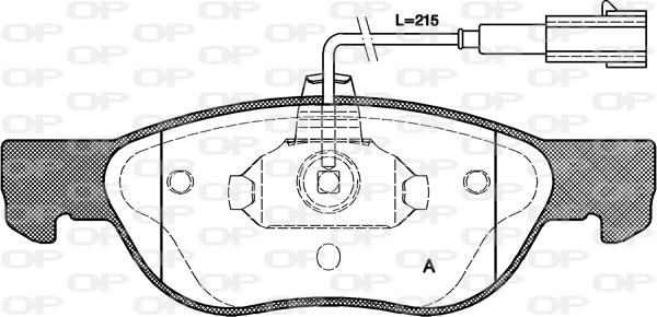 Open Parts BPA0587.21 - Bremžu uzliku kompl., Disku bremzes adetalas.lv