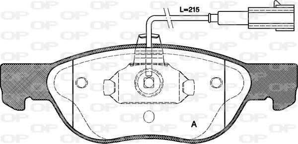 Open Parts BPA0587.22 - Bremžu uzliku kompl., Disku bremzes adetalas.lv