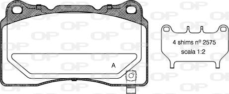 Open Parts BPA0666.04 - Bremžu uzliku kompl., Disku bremzes adetalas.lv