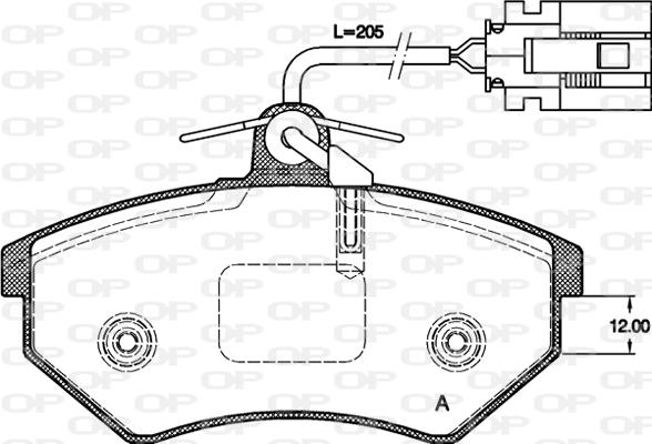 Open Parts BPA0134.62 - Bremžu uzliku kompl., Disku bremzes adetalas.lv