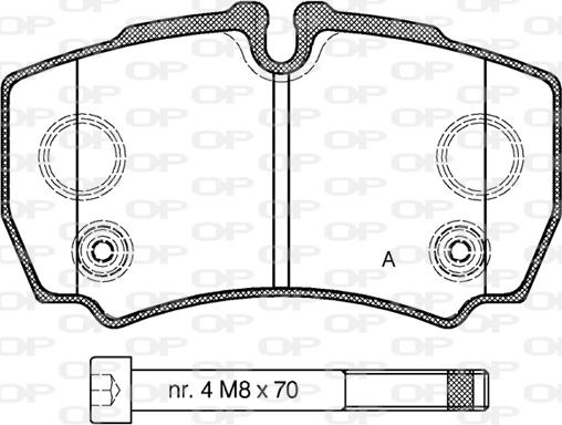 Open Parts BPA0849.10 - Bremžu uzliku kompl., Disku bremzes adetalas.lv