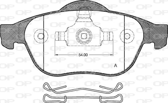 Open Parts BPA0843.00 - Bremžu uzliku kompl., Disku bremzes adetalas.lv