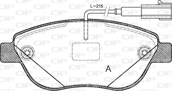 Open Parts BPA0859.12 - Bremžu uzliku kompl., Disku bremzes adetalas.lv