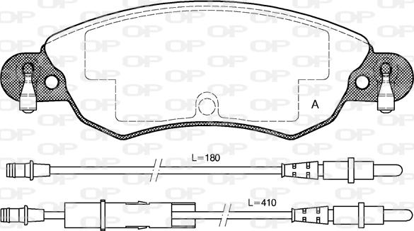 Open Parts BPA0829.04 - Bremžu uzliku kompl., Disku bremzes adetalas.lv