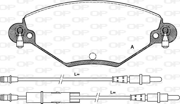 Open Parts BPA0828.04 - Bremžu uzliku kompl., Disku bremzes adetalas.lv