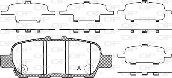 Open Parts BPA0876.41 - Bremžu uzliku kompl., Disku bremzes adetalas.lv