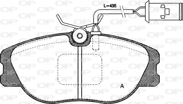 Open Parts BPA0305.02 - Bremžu uzliku kompl., Disku bremzes adetalas.lv