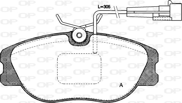 Open Parts BPA0305.31 - Bremžu uzliku kompl., Disku bremzes adetalas.lv