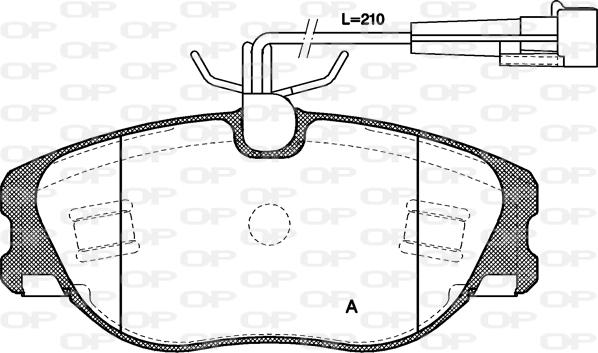 Open Parts BPA0305.72 - Bremžu uzliku kompl., Disku bremzes adetalas.lv