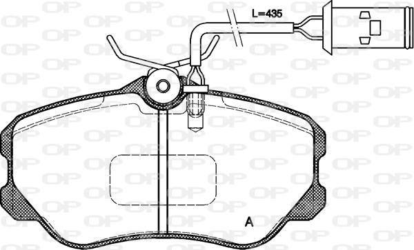 Open Parts BPA0303.12 - Bremžu uzliku kompl., Disku bremzes adetalas.lv