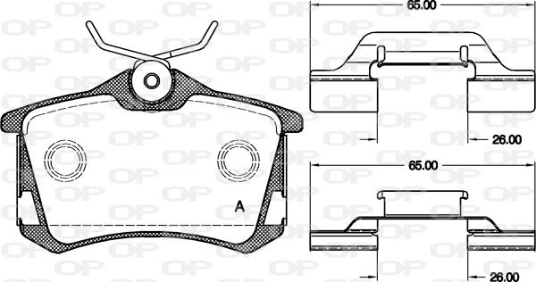 Open Parts BPA0263.50 - Bremžu uzliku kompl., Disku bremzes adetalas.lv