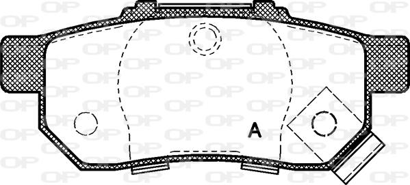 Open Parts BPA0233.52 - Bremžu uzliku kompl., Disku bremzes adetalas.lv