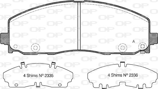 Open Parts BPA1484.04 - Bremžu uzliku kompl., Disku bremzes adetalas.lv