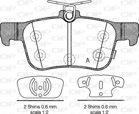 Open Parts BPA1551.12 - Bremžu uzliku kompl., Disku bremzes adetalas.lv