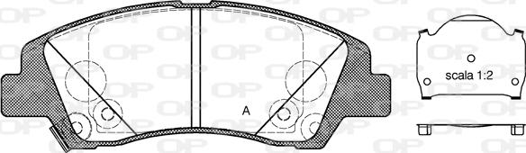 Open Parts BPA1583.02 - Bremžu uzliku kompl., Disku bremzes adetalas.lv