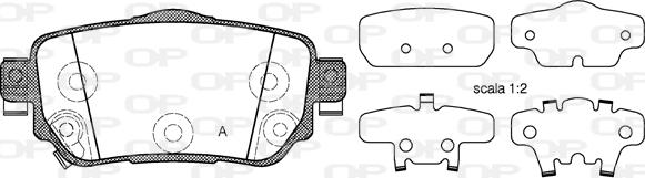 Open Parts BPA1582.02 - Bremžu uzliku kompl., Disku bremzes adetalas.lv