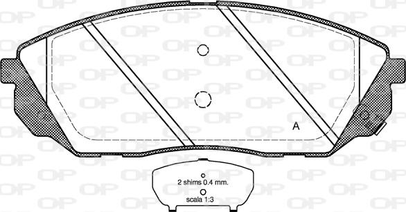 Open Parts BPA1041.12 - Bremžu uzliku kompl., Disku bremzes adetalas.lv