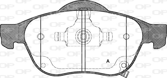 Open Parts BPA1054.02 - Bremžu uzliku kompl., Disku bremzes adetalas.lv