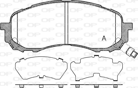 Open Parts BPA1081.11 - Bremžu uzliku kompl., Disku bremzes adetalas.lv