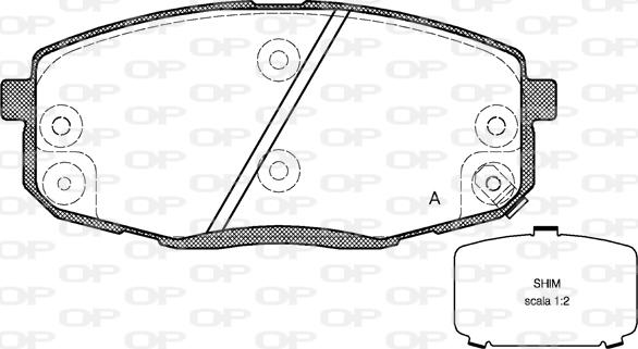 Open Parts BPA1038.12 - Bremžu uzliku kompl., Disku bremzes adetalas.lv