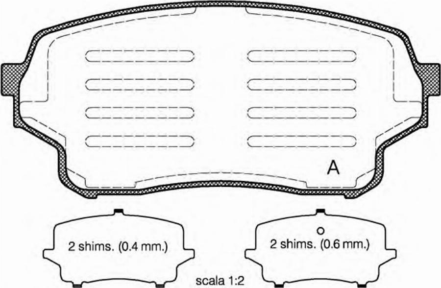 Open Parts BPA1166.01 - Bremžu uzliku kompl., Disku bremzes adetalas.lv