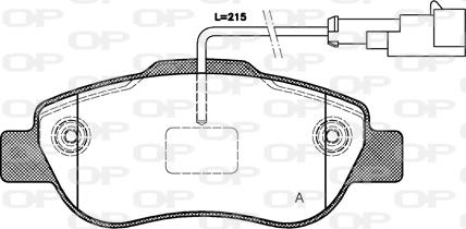 Open Parts BPA1100.21 - Bremžu uzliku kompl., Disku bremzes adetalas.lv