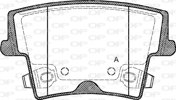 Open Parts BPA1127.08 - Bremžu uzliku kompl., Disku bremzes adetalas.lv