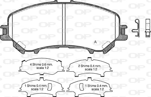 Open Parts BPA1318.22 - Bremžu uzliku kompl., Disku bremzes adetalas.lv