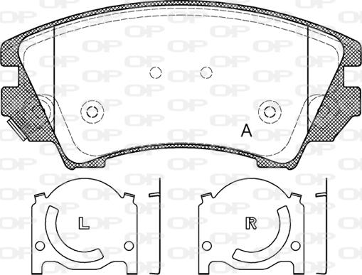 Open Parts BPA1375.12 - Bremžu uzliku kompl., Disku bremzes adetalas.lv