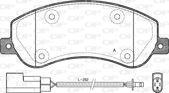 Open Parts BPA1250.02 - Bremžu uzliku kompl., Disku bremzes adetalas.lv