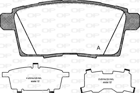 Open Parts BPA1268.00 - Bremžu uzliku kompl., Disku bremzes adetalas.lv