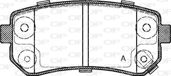 Open Parts BPA1209.02 - Bremžu uzliku kompl., Disku bremzes adetalas.lv