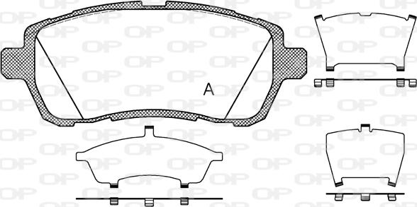 Open Parts BPA1281.10 - Bremžu uzliku kompl., Disku bremzes adetalas.lv