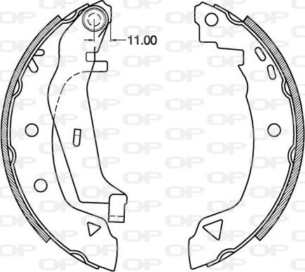 Open Parts BSA2098.00 - Bremžu loku komplekts adetalas.lv