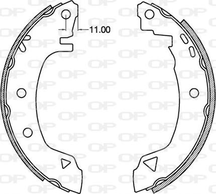 Open Parts BSA2097.00 - Bremžu loku komplekts adetalas.lv