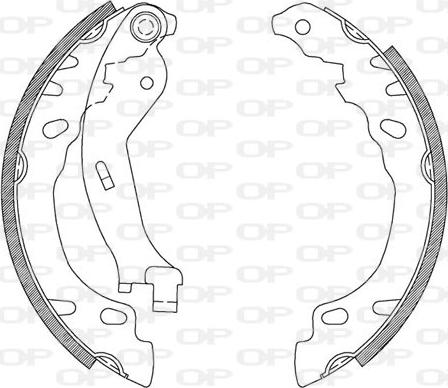 Open Parts BSA2083.00 - Bremžu loku komplekts adetalas.lv