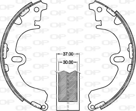 Open Parts BSA2142.00 - Bremžu loku komplekts adetalas.lv