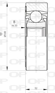 Open Parts CVJ5408.20 - Šarnīru komplekts, Piedziņas vārpsta adetalas.lv