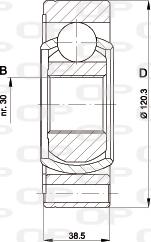 Open Parts CVJ5428.20 - Šarnīru komplekts, Piedziņas vārpsta adetalas.lv