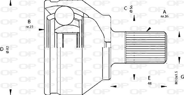 Open Parts CVJ5669.10 - Šarnīru komplekts, Piedziņas vārpsta adetalas.lv