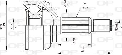 Open Parts CVJ5688.10 - Šarnīru komplekts, Piedziņas vārpsta adetalas.lv